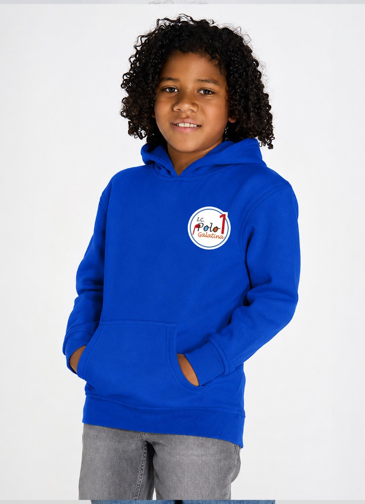 Felpa zip cappuccio felpata blu I.C. Polo 1 Galatina