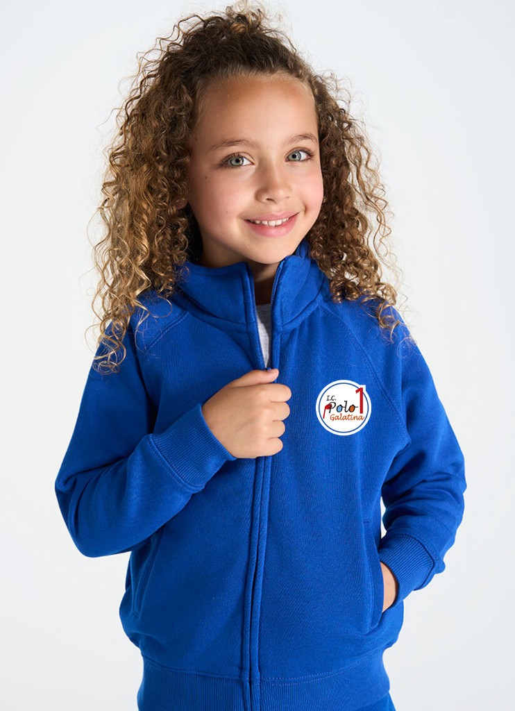 Felpa full zip felpata blu I.C. Polo 1 Galatina