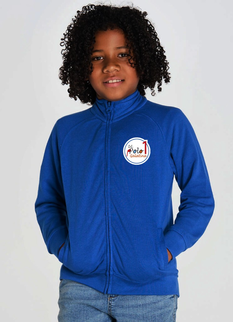Felpa full zip garzata blu I.C. Polo 1 Galatina